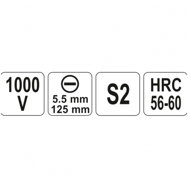 Izoliuotas atsuktuvas elektrikui 1000V 5,5x125mm. 1