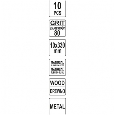 Juosta pneumatiniam šlifuokliui P80 10X330mm, 10 vnt. 3