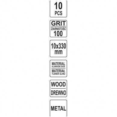 Juosta pneumatiniam šlifuokliui P100 10X330mm, 10 vnt. 3