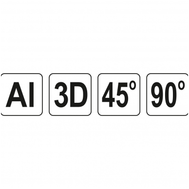 Kampainis japoniškas - aliuminis - 45-90° 3D 4