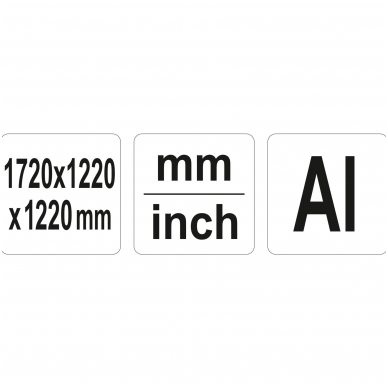 Kampainis sudedamas aliuminis -Gabaritai 1220 X 1720 X 1220mm, 1
