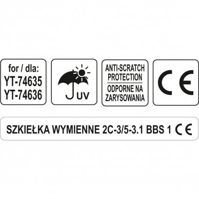 Keičiamas skydelis YT-74635 ausinėms / akiniai pilki 3