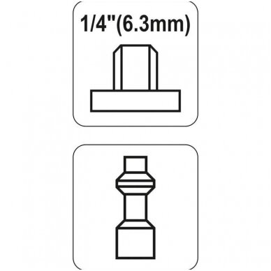 Kištukas išorinis sriegis (1/4") 1