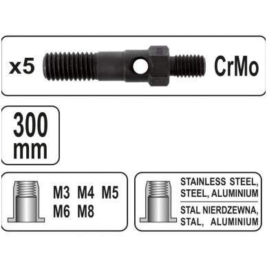 Kniediklis srieginėms kniedėms M3/M4/M5/M6/M8 3