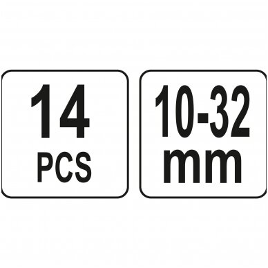 Kombinuotų raktų rinkinys  perlenkti 10-32, 14vnt. 4