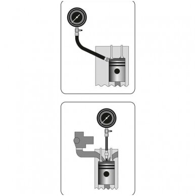 Kompresijos matuoklis benzininiams varikliams 1