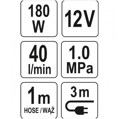 Kompresorius automobilinis - su Led lempa - 12V - 180W 6