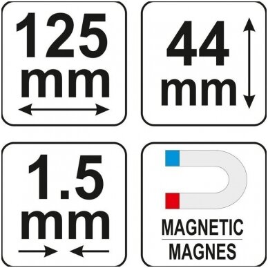 Kontūrų matuoklis/ šablonas/ trafaretas profiliams 125mm. 2