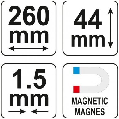 Kontūrų matuoklis/šablonas/trafaretas profiliams 260mm. 2