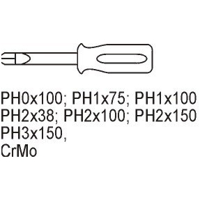 Kryžminių atsuktuvų rinkinys 7vnt. PH 1
