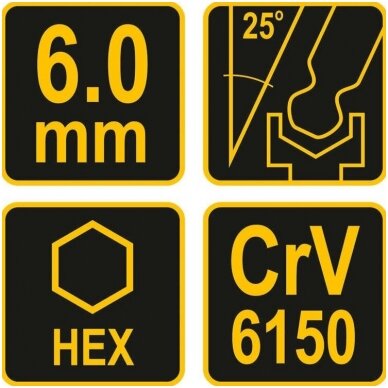 L tipo atsuktuvas HEX su rankena šarnyrinis 6mm. 2