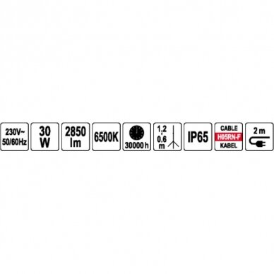 Lempa / prožektorius su stovu SMD LED 30W 2850 LM 5