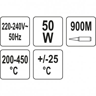 Lituoklis 900mm., antgalis 200-450C 50W 2