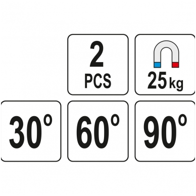 Magnetiniai laikikliai suvirinimo darbams, Tipas L  25kg. 2vnt. 4