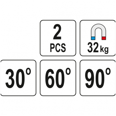 Magnetiniai laikikliai suvirinimo darbams, Tipas L   32 kg. 2vnt. 4