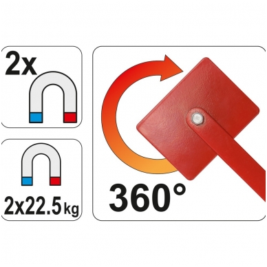 Magnetinis suvirinimo laikiklis reguliuojamas 2