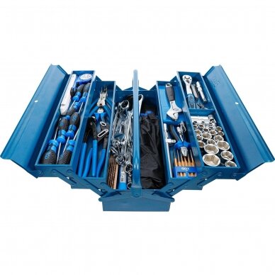 Metalinė įrankių dėžė su įrankių asortimentu 137vnt. 1