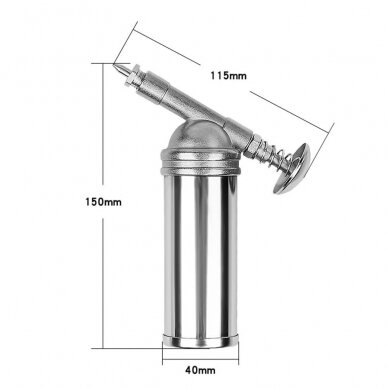 Mini tepalo pistoletas su adatiniu antgaliu Nerūdijantis plienas 85cm³ 6