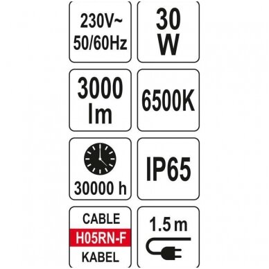 Nešiojamas prožektorius SMD LED 30W/3000LM 4