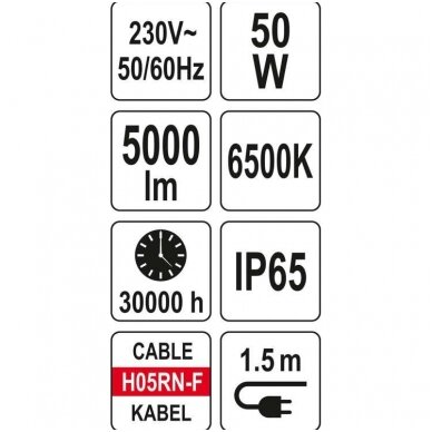 Nešiojamas prožektorius SMD LED 50W/5000LM 4