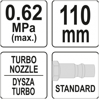 Oro pūtimo pistoletas su turbo purkštuku- 110 mm 3