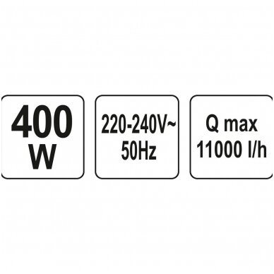 Panardinamas siurblys  su plūde 400W 4