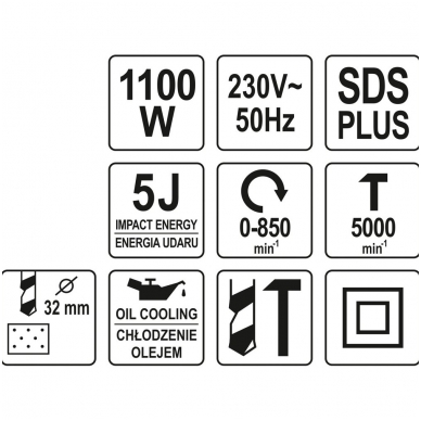 Perforatorius SDS PLUS 1100W 5