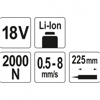 Pistoletas silikonui akumuliatorinis - 18V - be baterijos 5