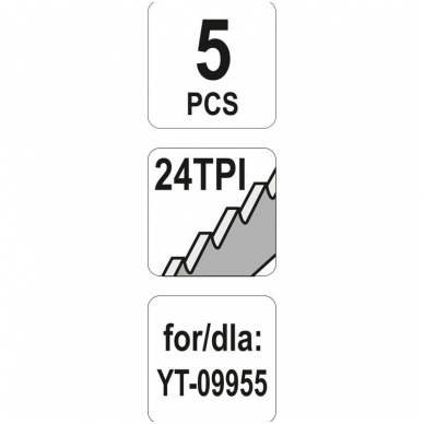 Pjūkliukai pneumatiniam siauraplūkliui - HSS-24T - 5 vnt. 3