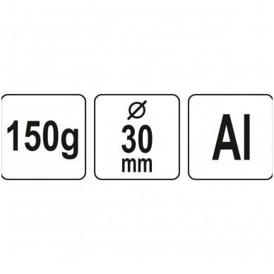 Plaktukas aliuminis 30mm. 150g. 2