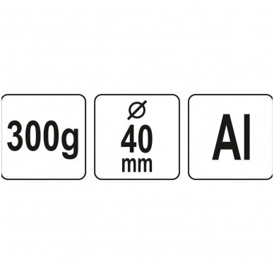 Plaktukas aliuminis 40mm. 300g. 2