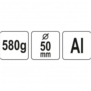 Plaktukas aliuminis 50mm. 580g. 2