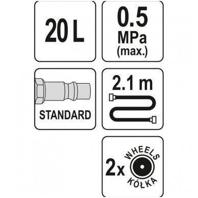 Pneumatinis tepimo įrenginys 20l 3