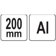 Profiliuota liniuotė su baze 200mm. 6