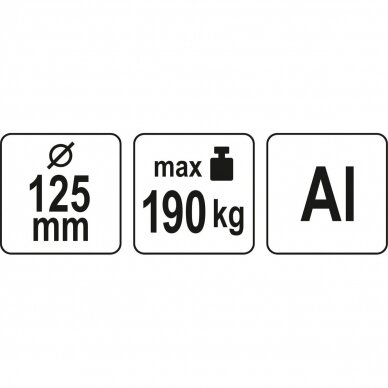 Prisisiurbiantis kėliklis 3 X 125mm.180kg. 1