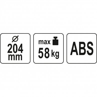 Prisisiurbiantis kėliklis ypač stiprus 58kg. Ø204mm. 2