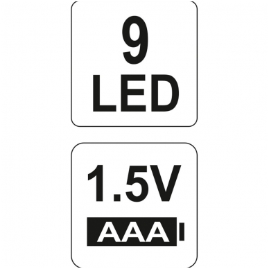 Prožektorius aliuminis, 9 LED, juodas 4