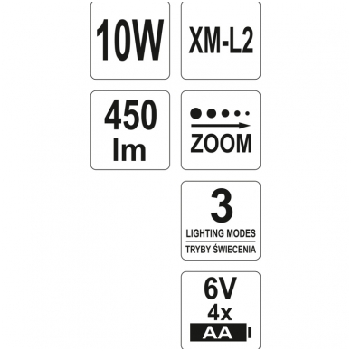 Prožektorius dedamas ant galvos XM-L2 CREE 10W LED 6