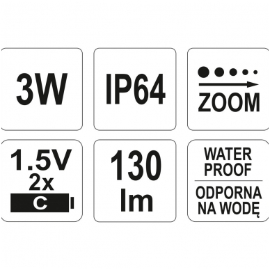 Prožektorius LED CREE XPE 3W, 228X47mm 7