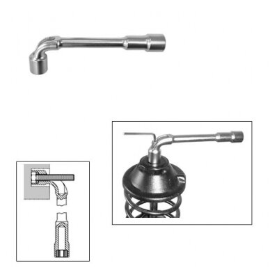 Raktas užmetamas lenktas su ertme 10mm 2