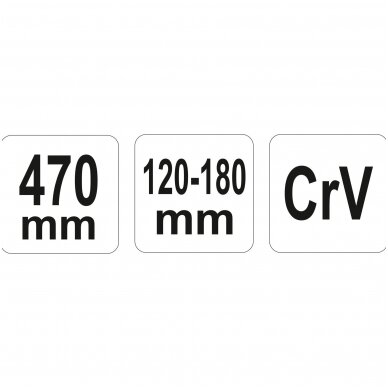 Raktas užmetamas šarnyrinis Cr-V, 120-180mm. 2