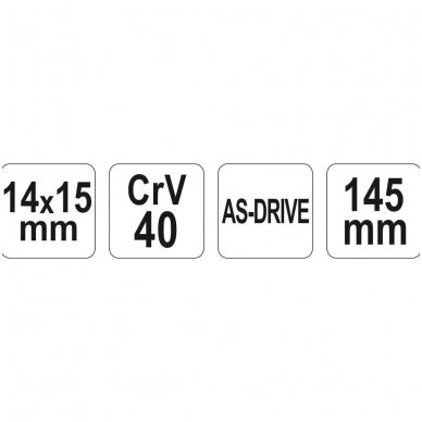 Raktas vamzdelinis 14X15 mm 1