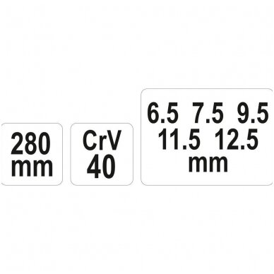 Rankena vamzdeliniui raktui 280 mm 1