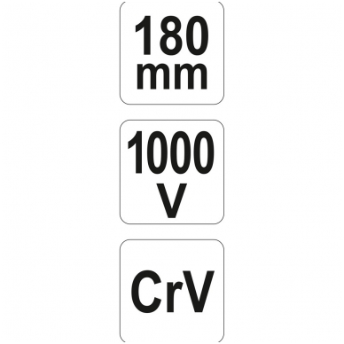 Replės aukštos įtampos laidams šoninio kirpimo 180mm VDE 1000V 4