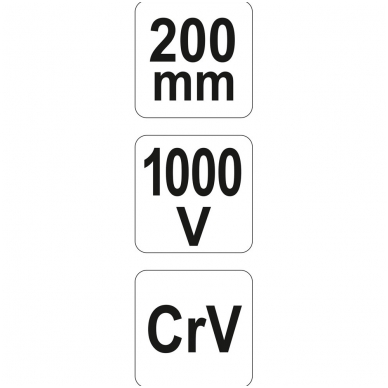 Replės aukštos įtampos laidams tiesios 200mm VDE 1000V 4