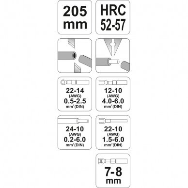 Replės laidams daugiafunkcinės 0,2-6 (22-14, 12-10, 24-10, 22-10 AWG) 2