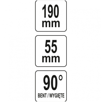 Replės suportų žiedams - 90 °- vidiniams žiedams- 190- 55 mm 4