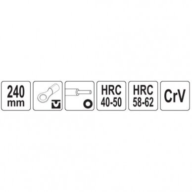 Replės tiesios daugiafunkcinės 240mm. 3