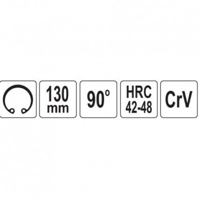 Replės žiedams lenktos spaudžiamos  130mm. 2