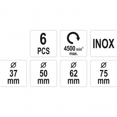 Šepečių rinkinys su kotu nerūdijantis plienas INOX - 6vnt. 3